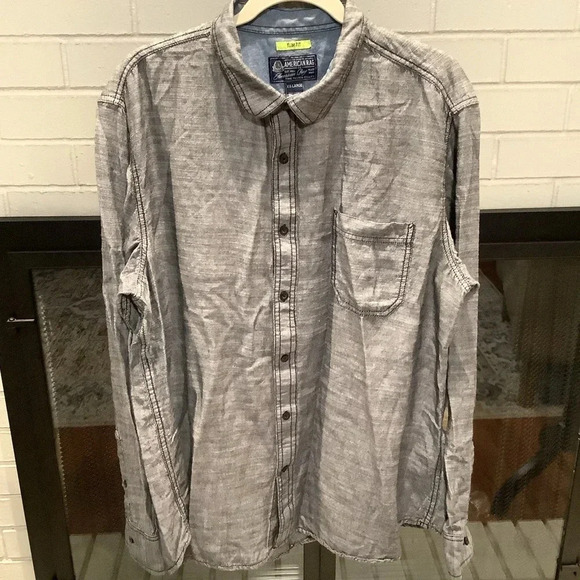 #201 Awesome American Rag Charcoal Long Sleeve Shirt Size XXL - Picture 1 of 6